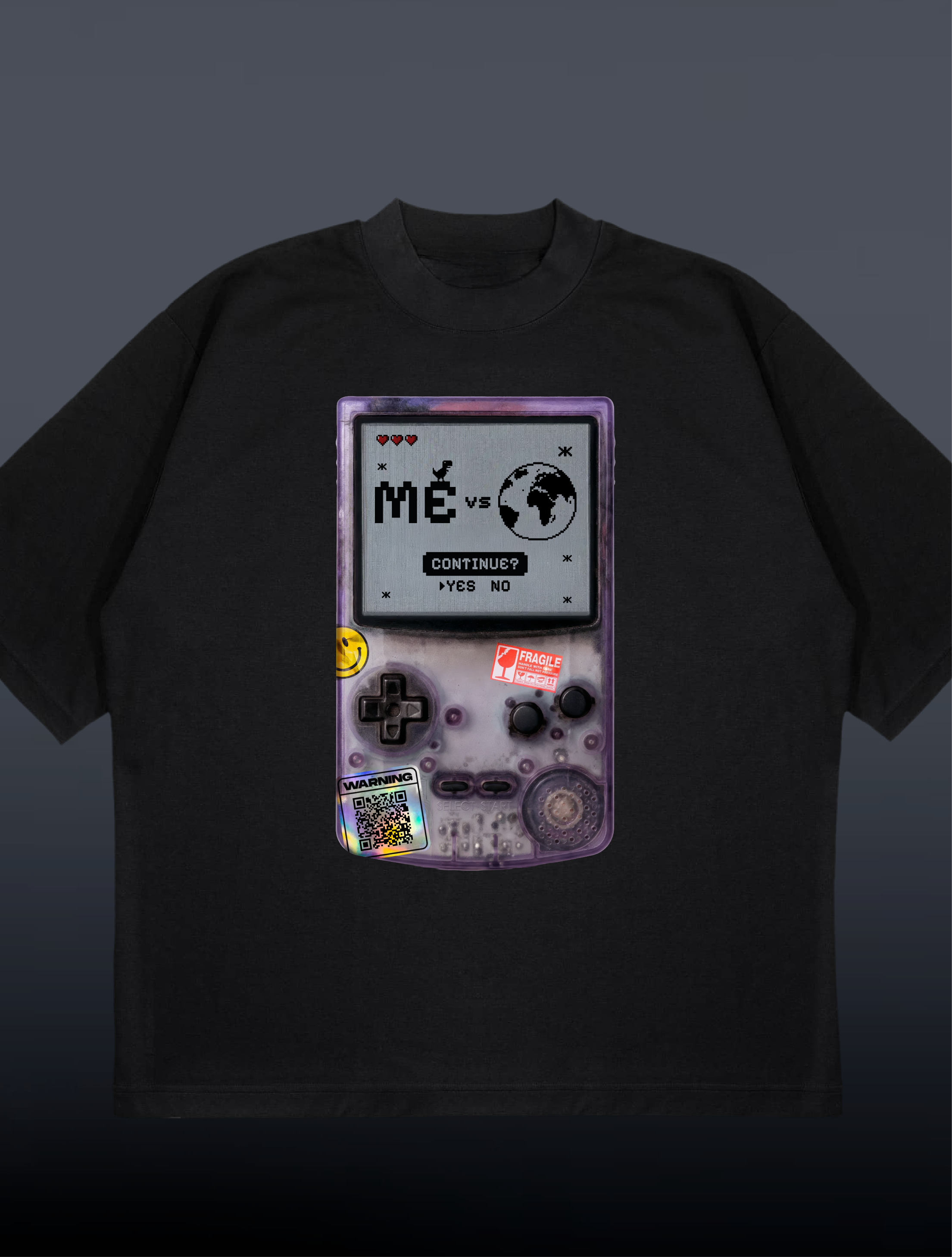 me vs the world Oversize T-shirt (Black)