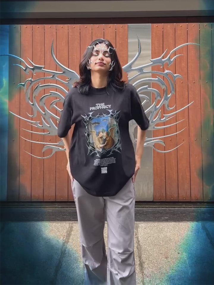 The Prophecy Unisex Oversize T-shirt (Black)