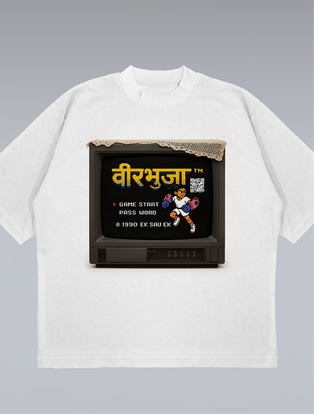 VeerBhuja Unisex Oversize T-shirt (White)