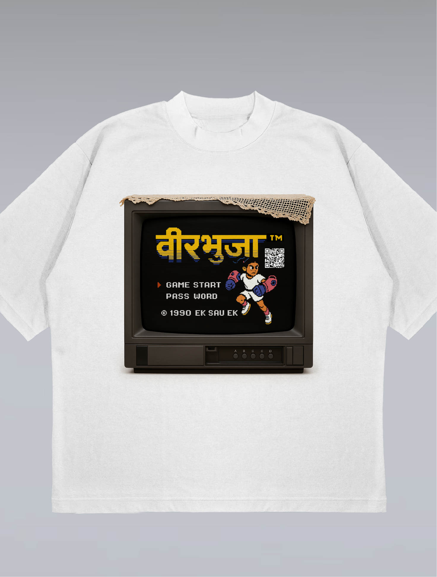 VeerBhuja Unisex Oversize T-shirt (White)
